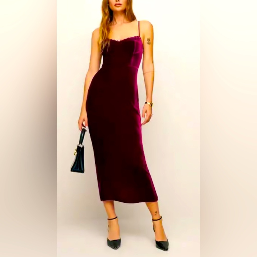 Reformation Pennington Midi Dress in Chianti